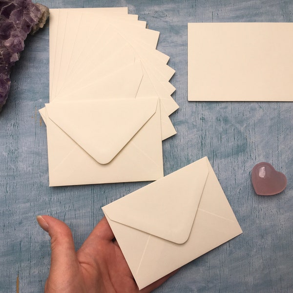 Mini envelopes, small cream envelopes, C7 ivory cream envelopes, C7 cream envelopes for envelope guestbooks