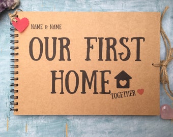 our first home scrapbook album, housewarming gift, first home gift, house photo album, moving in gift for couple