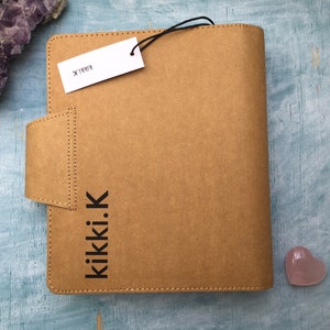 kikki k planner, kraft brown undated year planner by kikki k, binder style notebook planner journal with grid lined and blank paper B6 image 10