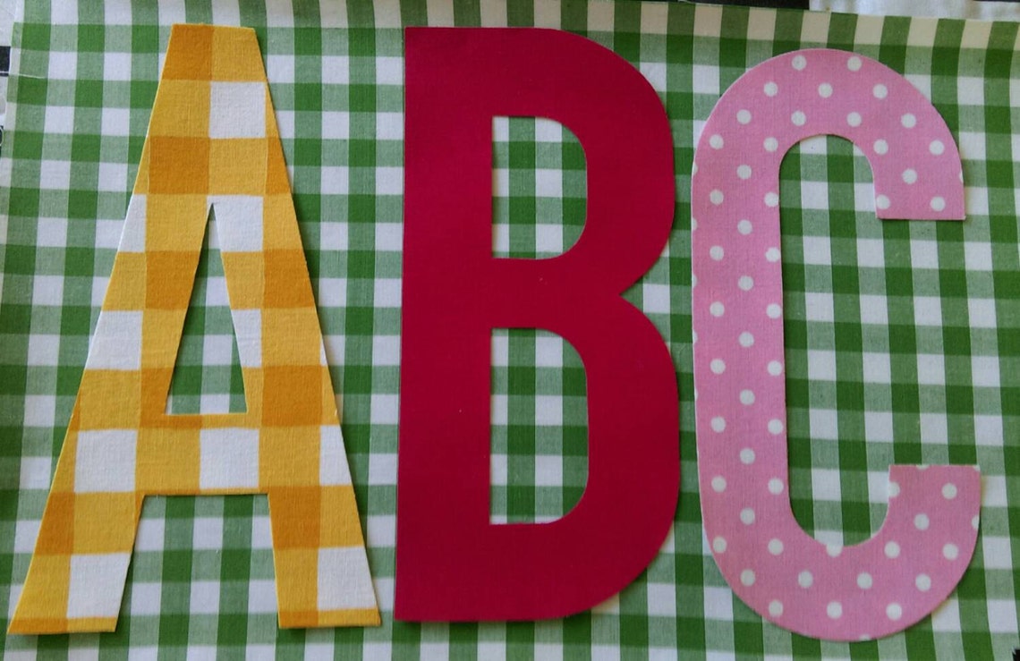 Custom iron on letters fabric alphabet letters or numbers | Etsy