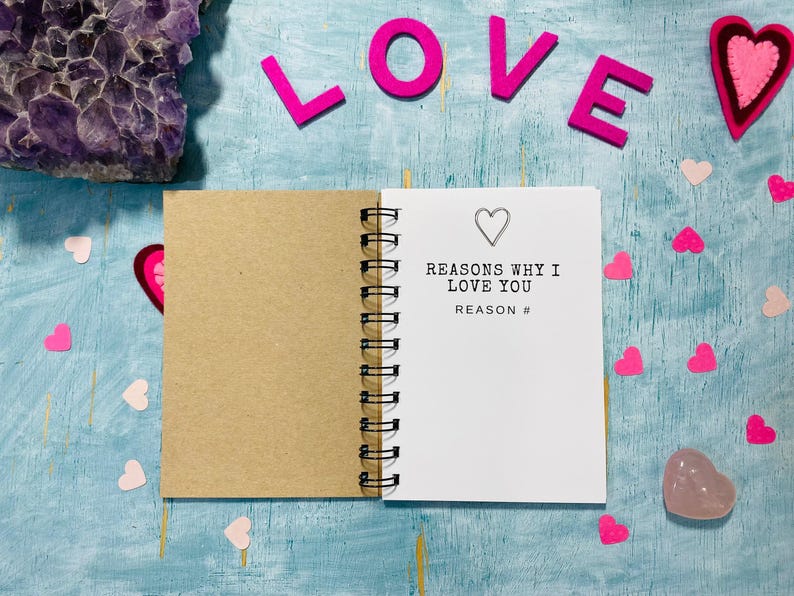 Notebook Reason Why 29 Reasons Why I Love You Mini Book of Love Notes, Long Distance First ...