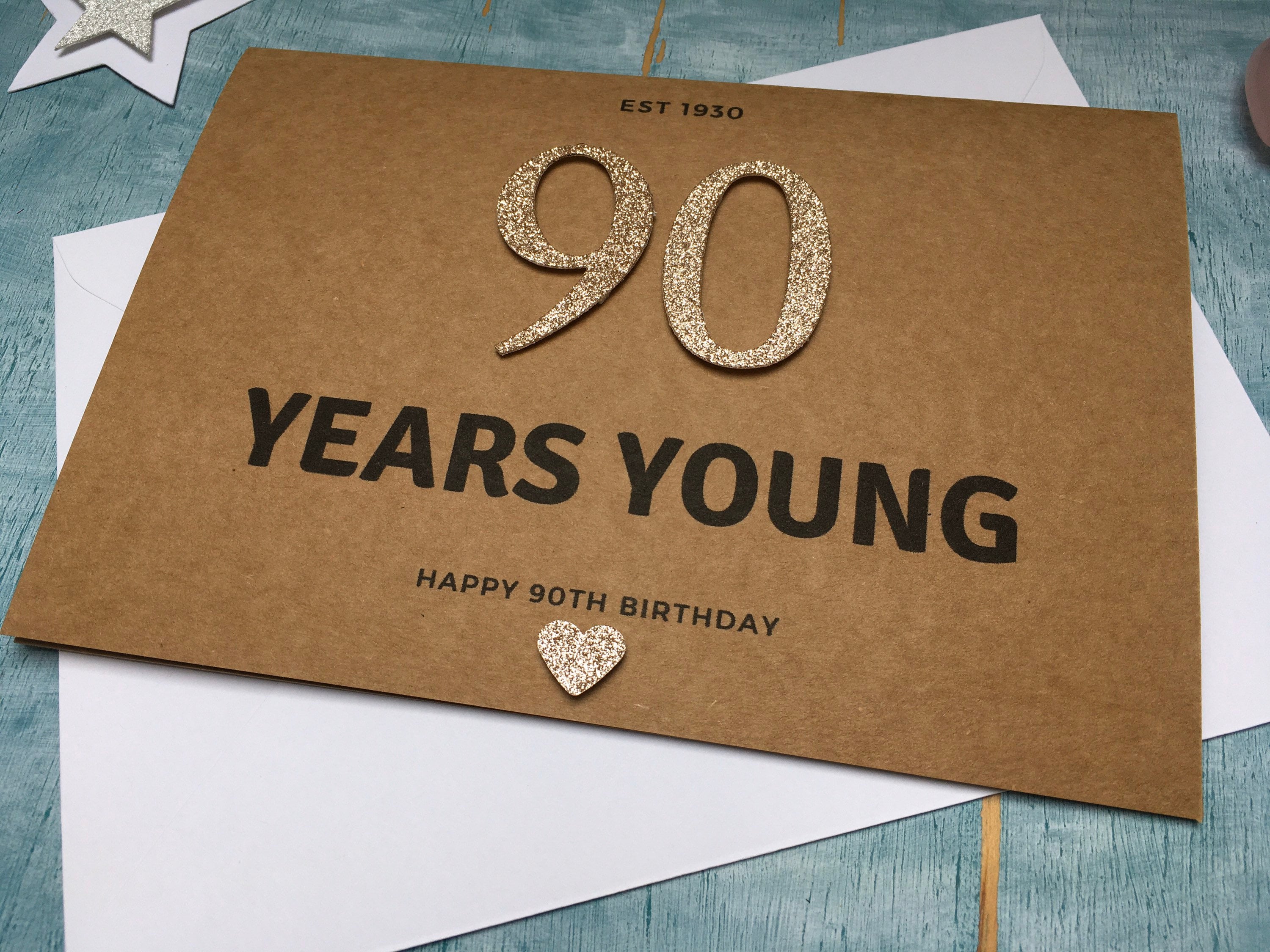 Custom Handmade 90th Birthday Card Personalized Handmade 90th | Etsy UK