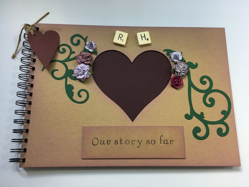 Our story so far scrapbook album personalized engagement Etsy Our story so far scrapbook album personalized engagement Etsy