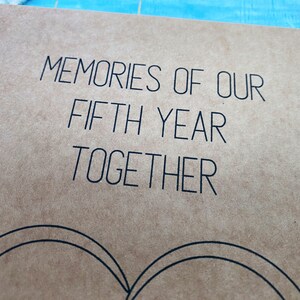 memories of our fifth year together scrapbook journal, five year anniversary gift for boyfriend 5th anniversary gift image 3
