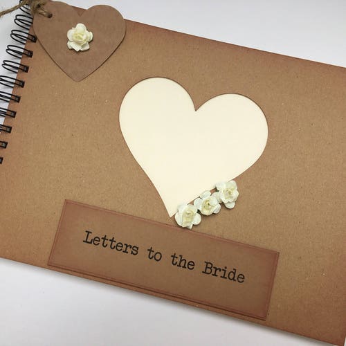 Letters to the Bride Scrapbook Album Rustic Wedding Gift for Etsy