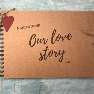 Personalised Long distance relationship gifts for a boyfriend or a girlfriend, our love story custom diy boyfriend scrapbook album