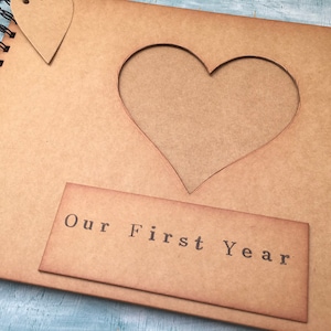 one year anniversary gift for her / first anniversary scrapbook / our first year scrapbook / 1st anniversary gift for him image 1