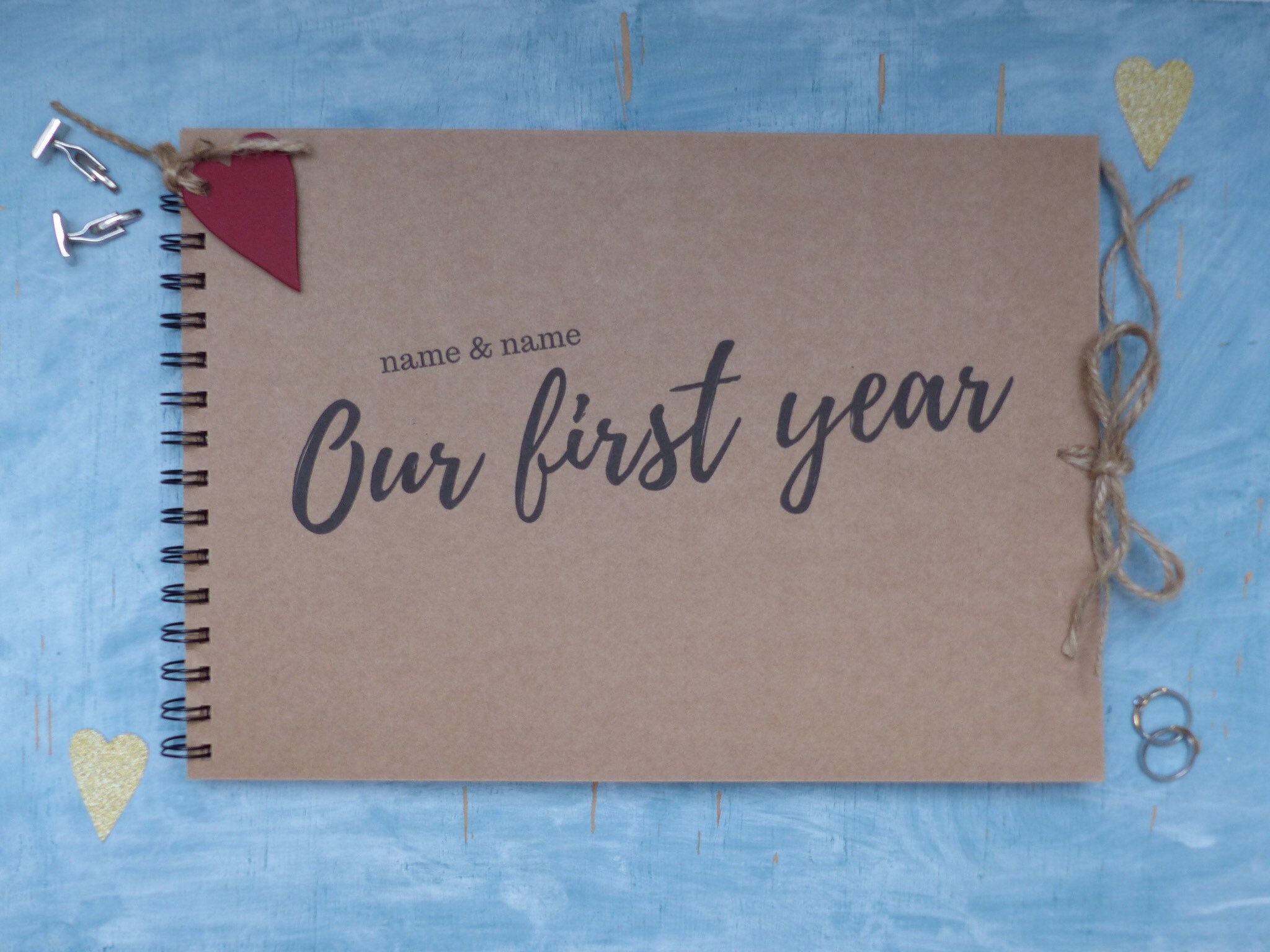 Personalised anniversary gift custom scrapbook album first Etsy