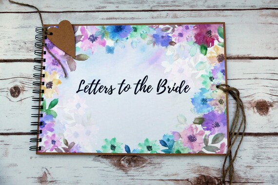 Letters to the Bride Scrapbook Album, Watercolour Florals Letters for the  Bride Memory Book, Boho Wedding Bride to Be Gift - Etsy