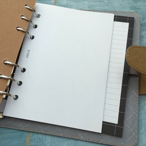 kikki k planner, kraft brown undated year planner by kikki k, binder style notebook planner journal with grid lined and blank paper B6 image 5