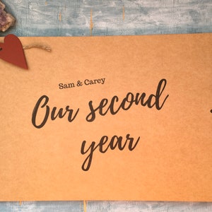 Our Second Year Together Scrapbook Album, Second Year Wedding