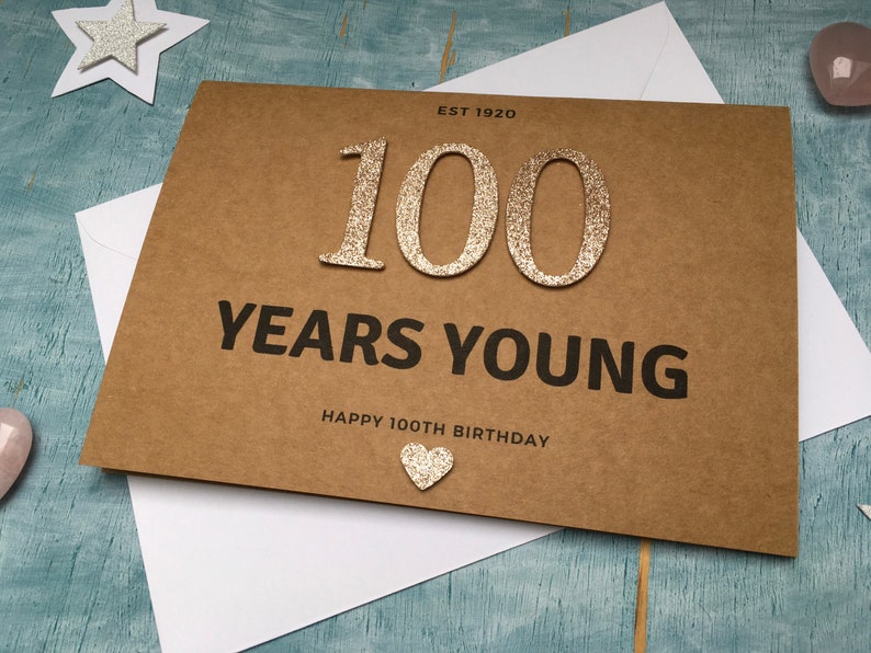 Personalised custom 100th birthday card personalized 100th | Etsy