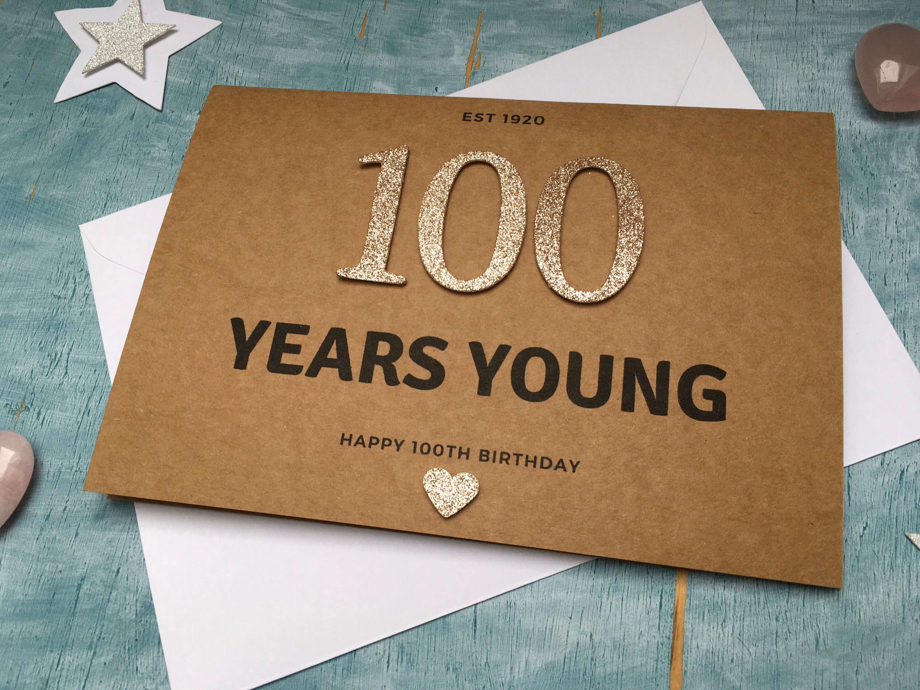 Personalised Custom 100th Birthday Card, Personalized 100th Card for ...