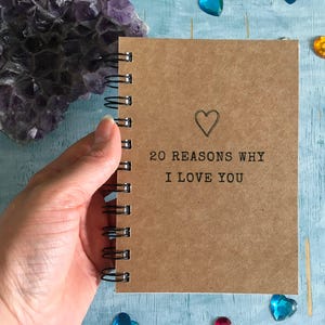 20 reasons why i love you mini book, first anniversary gift idea, love notes, long distance boyfriend gift for 20th birthday