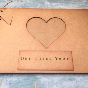 one year anniversary gift for her / first anniversary scrapbook / our first year scrapbook / 1st anniversary gift for him image 2