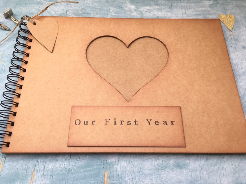 one year anniversary gift for her / first anniversary scrapbook / our first year scrapbook / 1st anniversary gift for him image 2