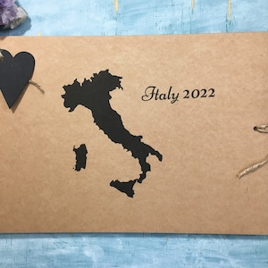 Italy travel scrapbook album, honeymoon memory book, pictures of Italy travel journal personalized photo album scrapbook gift