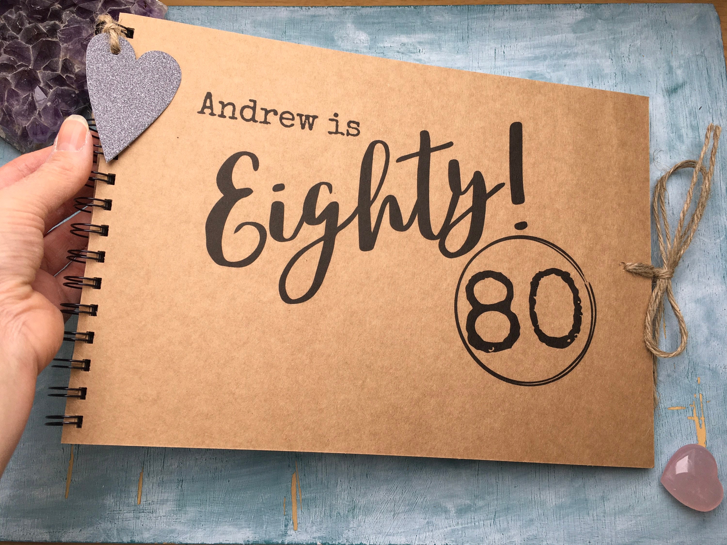 Personalised 80th Birthday Gift for Men Eighty Memory Book Etsy