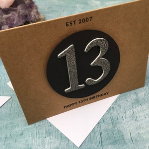 Carte De 13e Anniversaire Pour Un Garcon Officiellement Un Etsy France