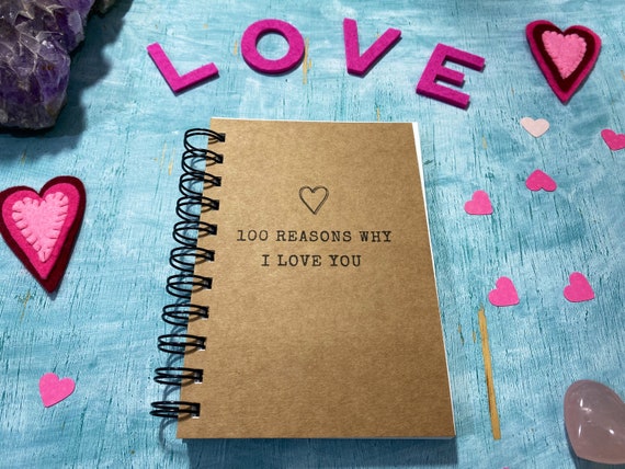 Reasons Why I Love You, Valentines Journal, Love Journal, Love Letters,  Gift for Husband, Valentines Day Gift for Wife, Girlfriend Gift