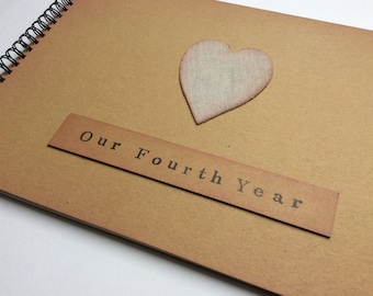 Fourth year anniversary gift / for husband / wife / girlfriend / boyfriend / gift for 4th year together / linen anniversary / linen gift