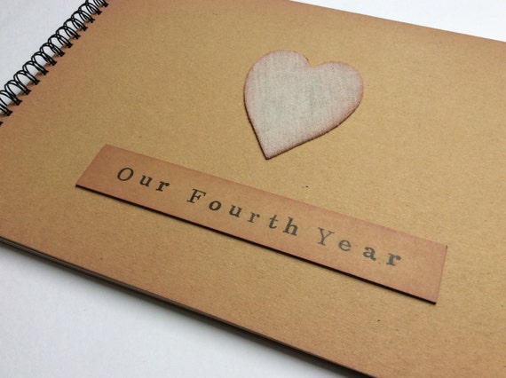 4th Anniversary Gift Our Fourth Year Anniversary Scrapbook Etsy