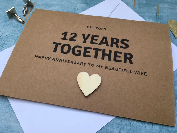 12 year wedding anniversary for him