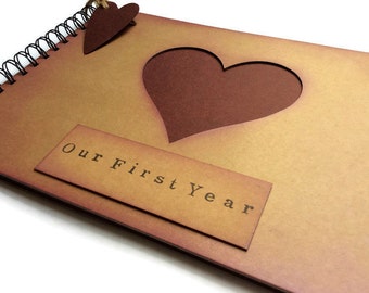 one year anniversary gifts for boyfriend,  our first year scrapbook album, 1 year dating anniversary gift, personalized gift for him 1st