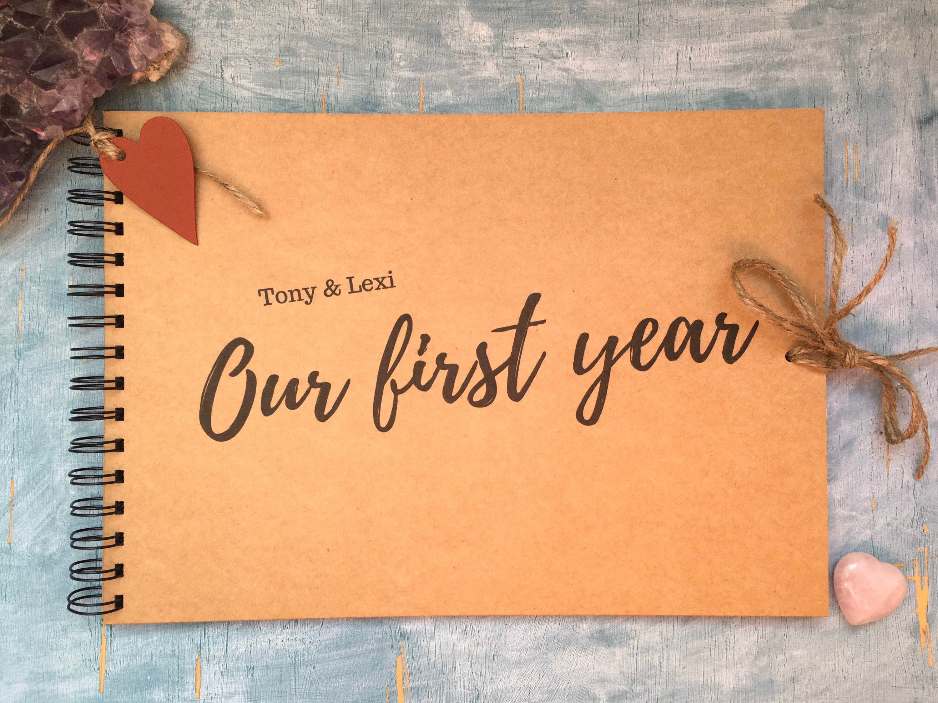 Personalised Our First Year Anniversary Scrapbook Photo Album LWOD-37