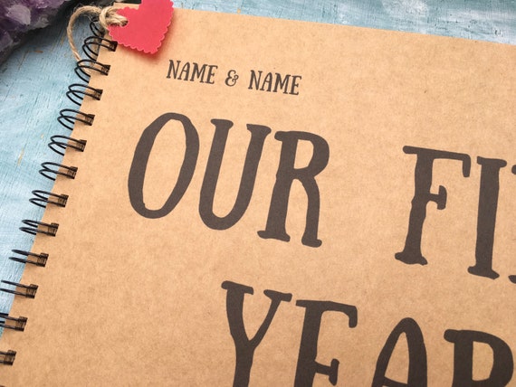 Our First Year Together Scrapbook Album, One Year Anniversary Gifts for  Boyfriend, 1 Year Anniversary Gift for Boyfriend, Paper Anniversary -   Israel