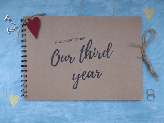 3rd Anniversary Gift Custom Third Wedding Anniversary Etsy