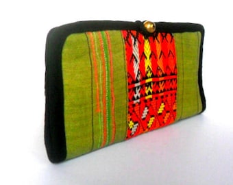 Hemp Wallet, Hmong Wallet, Women Wallet, Hippie Wallet, Vegan Wallet, Boho Purse, Hmong Purse Ethnic Purse bohemian Gift Wallet