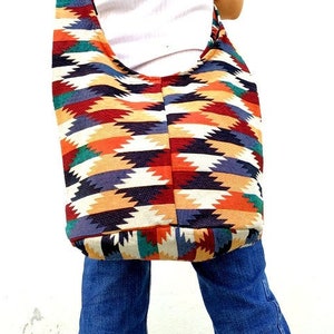 Geometric Bag, Ethnic Hobo Bag, Boho Bag, Bohemian Bag, Everyday Bag, Purse, Sling Bag, Hippie Bag, Purse, Festival Bag, Aztec southwest Bag