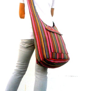 Gewebte Schultertasche Ethnic Boho Tasche Hobo Bag Hippie Tasche Baumwolle Crossbody Schultertasche Messenger Bag Windeltasche Casual Handtaschen Everyday Bag