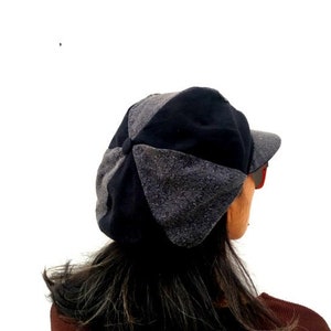 Black Gray Hat, Beret hat, Baker hat, Rasta Hat, Gavroche Cap, Slouchy, Jamaican hat, Cadet Hat, Baker Boy Hat, Artist hat, Dubwise Cap