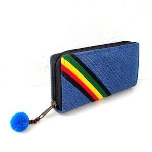 Denim Wallet, Boho Wallet, Rasta Wallet, Bohemian Wallet, Rasta Bag, Women Wallet, Hippie Wallet, Ethnic Wallet, Boho Purse, Ethnic Purse,