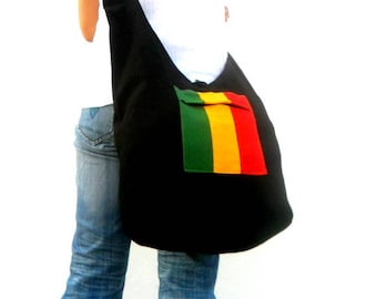 2 Pcs Rasta Jamaica Shoulder Bag Reggae Hippie Beach tote Handbag w/Rastafari Earring and Necklace set 2 Pcs Rasta Jamaica Shoulder Bag Reggae Hippie Beach tote Handbag w/Rastafari Earring and Necklace set