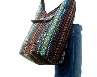Crossbody Bag Bohemian Bag Hobo Bag Hippie Bag Messenger Shoulder Bag Purse Handbag boho Gift Thai Bag Handmade Everyday Bag Gift Multicolor