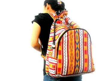 Hipster Backpack bohemian backpack School Backpack Shoulder Bag Multi color Crossbody Bag Messenger Bag Hippie Boho Hobo Art Bag Purse