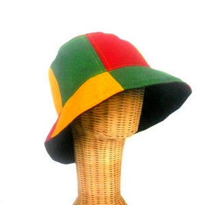 Bucket Hat Boho Rasta Hat Hemp Hat Hippie Reggae Bucket hat unisex Cap hat Bohemian Jamaican hat Sun Hat gift