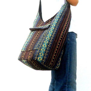 Crossbody Bag Bohemian Bag Hobo Bag Hippie Bag Messenger Shoulder Bag Purse Handbag boho Gift Thai Bag Handmade Everyday Bag Gift Multicolor