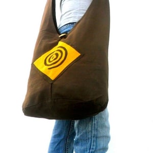 Spiral Sling Bag Hobo Bag Boho Bag Hippie Bag Crossbody Bag Bohemian Bag Shoulder Bag Messenger Brown Yellow color Hippie Bag Handbags