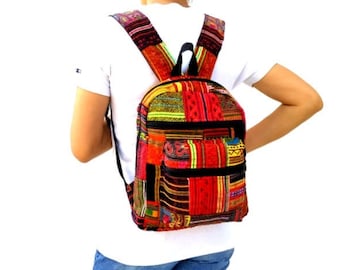 Patchwork Backpack, Patchwork Sling Bag, Shoulder Bag, Ethnic Backpack, Artistic Backpack Bag, Hippie, Boho Patchwork Bag, Hobo Bag, Gift