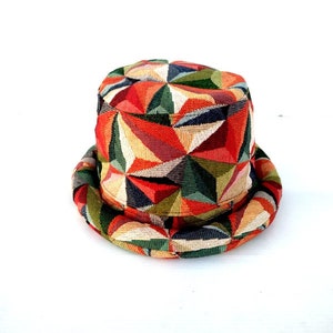 Geometric Hat, Rasta Hat,  Reggae Bucket hat, Hippie hat, Bohemian, Jamaican hat, Sun Hat, Boho Hat, Rastafari hat, Jamaican Bucket