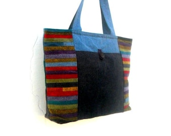 Tote bag, Patchwork Bag, Diaper bag, Everyday bag, Ethnic bag, Bohemian Bag, Vegan Bag, Woven Bag, Shoulder Bag, Hippie Boho Purse Gift Bag