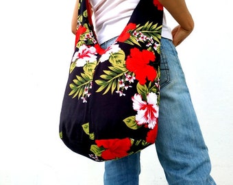 Hobo Bag, Boho Bag,  Floral Sling Bag, Hippie Bag, Retro Bag, Cross body Bag, Bohemian Bag, Shoulder Bag, Messenger Bag, Floral Bag