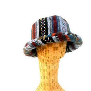 Roll Brim Bucket Hat, Boho Hat, Hippie Hat, Hipster Hat, Bohemian hat, Hippie Hat, Sun Hat, Festival Hat, Tribal Hat