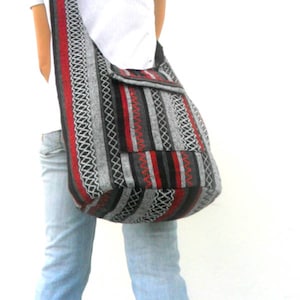 Woven Sling Bag Ethnic Boho Bag Hobo Bag Hippie Bag Cotton Crossbody Shoulder Bag Messenger Bag Diaper Bag Casual Handbags  Everyday Bag