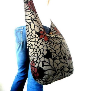 Sling Bag Hobo Bag Boho Bag Hippie Bag Crossbody Bag Bohemian Bag Shoulder Bag Messenger Bag Black Gray Red color Hippie Bag Handbags