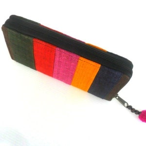 Carteira de cânhamo, carteira Hmong, carteira feminina, carteira hippie, bolsa Boho, bolsa Hmong, bolsa étnica, carteira de presente boho